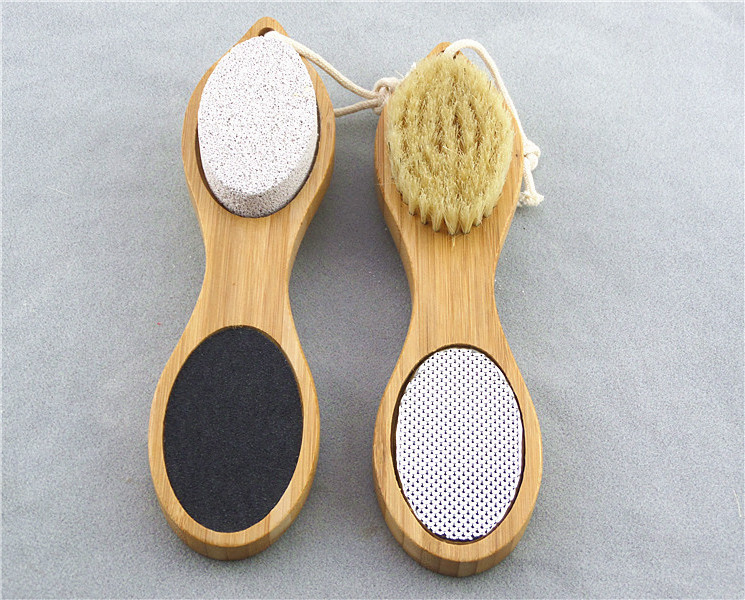 4-in-1 foot file brush foot callus stone remover multi-functional pedicure feet scrubber