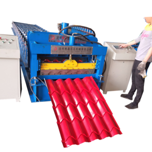 Automatic automatic metal roof glazed tile roll forming machine manufacture for sale