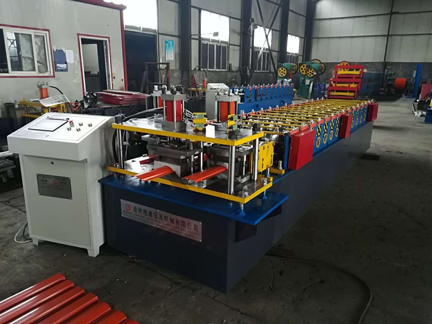 Metal Fence Cold Roll Forming Machine Metal Palisade Building Fence Panel Diesel Engine Tile Making Machine Food Gear Pump