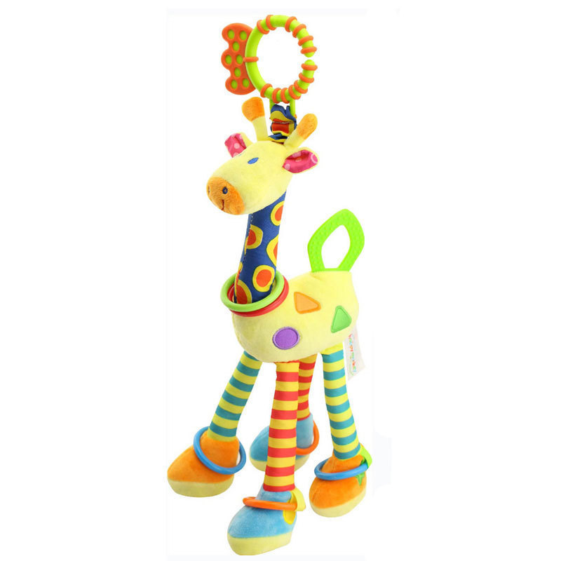 Giraffe Doll Cartoon Animal Rattle Pendant Giraffe Plush Toy For Baby