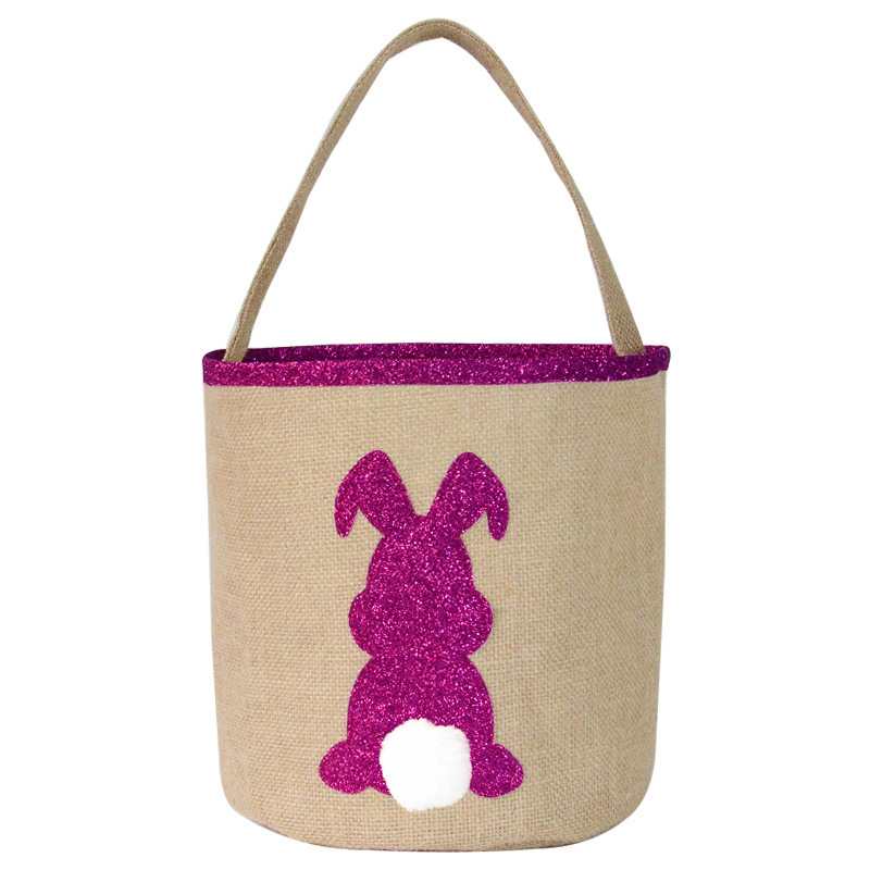 New bright gold Easter bunny blankets Easter candy gift bag round bottom Easter rabbit ear bag in stock