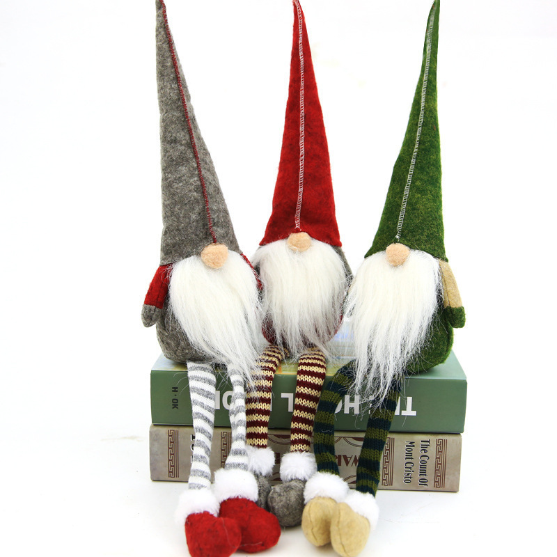 2021 New Christmas decoration long legged Rudolph Elf Doll shop window ornaments