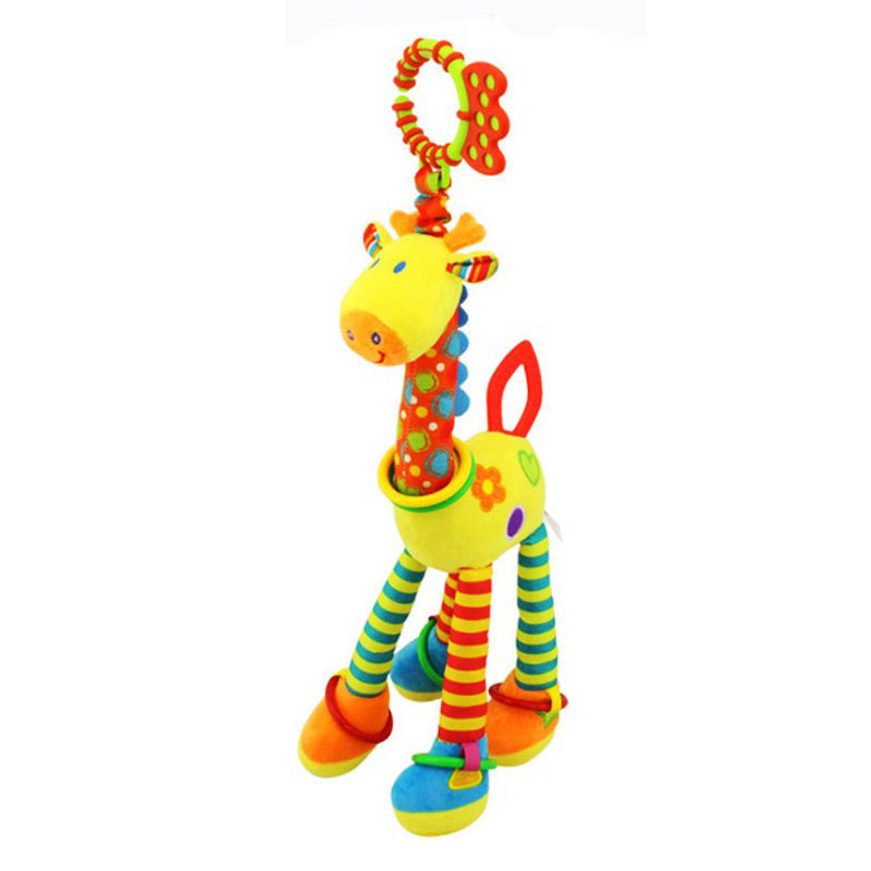 Giraffe Doll Cartoon Animal Rattle Pendant Giraffe Plush Toy For Baby