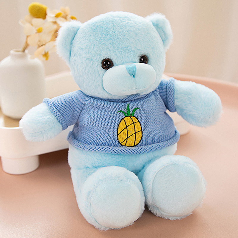 Cute colorful fruit bear claw machine toys plush sweater Teddy Bear Plush toy