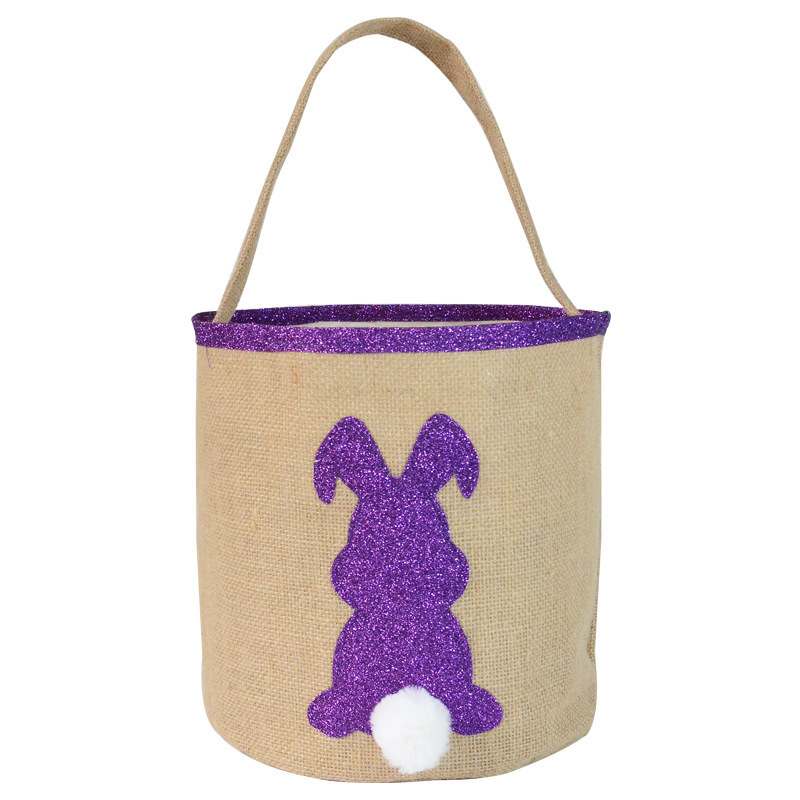 New bright gold Easter bunny blankets Easter candy gift bag round bottom Easter rabbit ear bag in stock