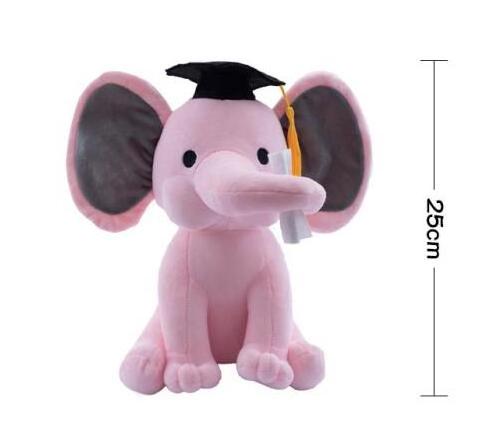 2023 Plush adorable grey stuffed animal soft graduation gift doctor elephant