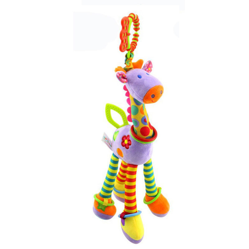 Giraffe Doll Cartoon Animal Rattle Pendant Giraffe Plush Toy For Baby