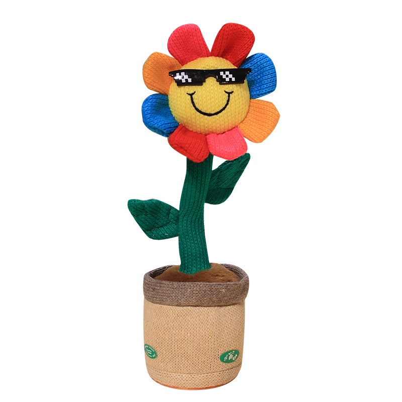 2022 Yangzhou New Design Dancing Flower Toy Dancing Cactus Dancing Rabbit Plush Toy