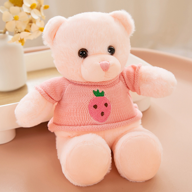 Cute colorful fruit bear claw machine toys plush sweater Teddy Bear Plush toy