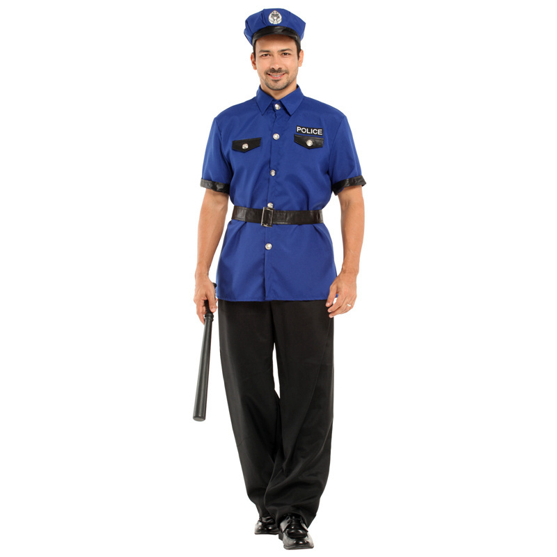 DIXU Wholesale Men Police Uniform Costumes Adult Halloween Costumes Officer Costumes For Role Play Party