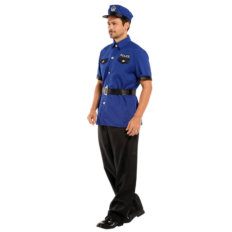 DIXU Wholesale Men Police Uniform Costumes Adult Halloween Costumes Officer Costumes For Role Play Party