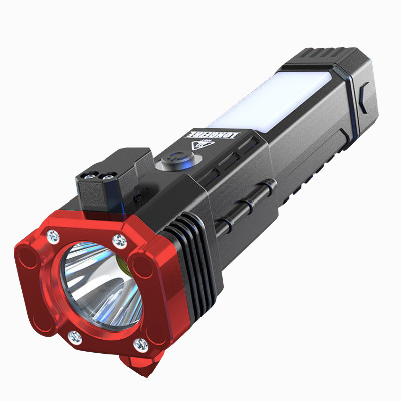 Super bright emergency rechargeable led flashlight magnetic powerful flashlight with window Breaker