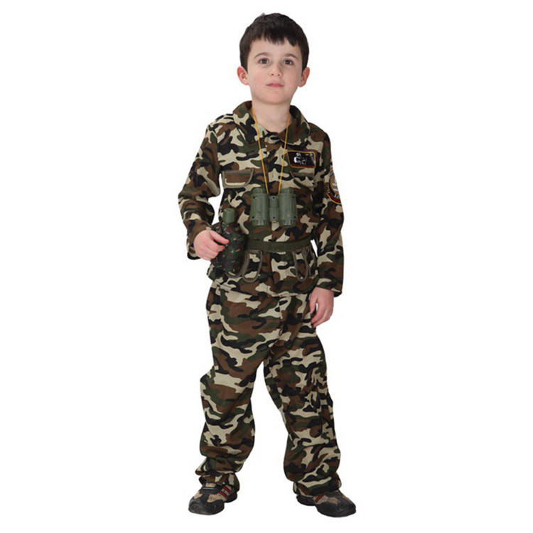 Boys Soldier Costume Military Uniform Suit Kids Army Costume DX-B005001