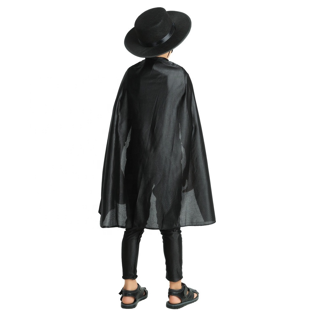 Hot Sale Role Play Dress Set Kids Halloween Superhero Cosplay Costume Boys Superhero Zorro Cosplay Costume