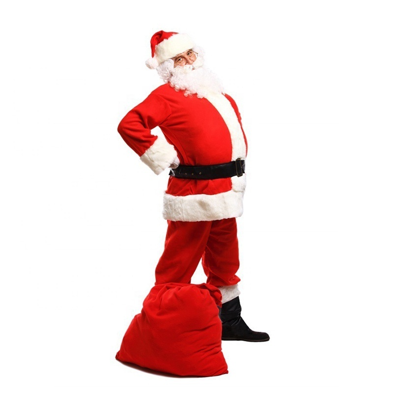 Carnival Halloween Disguise Fancy Dress Christmas Suit Outfit for Men Adult Santa Costume