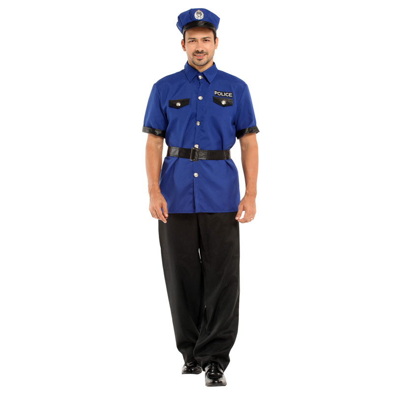 DIXU Wholesale Men Police Uniform Costumes Adult Halloween Costumes Officer Costumes For Role Play Party