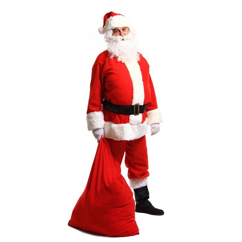 Carnival Halloween Disguise Fancy Dress Christmas Suit Outfit for Men Adult Santa Costume