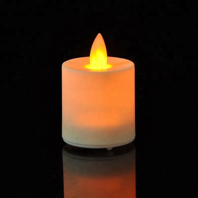 Hot Sale Home Decorative Battery Operated Flickery Flameless Plastic LED Tealight Candle