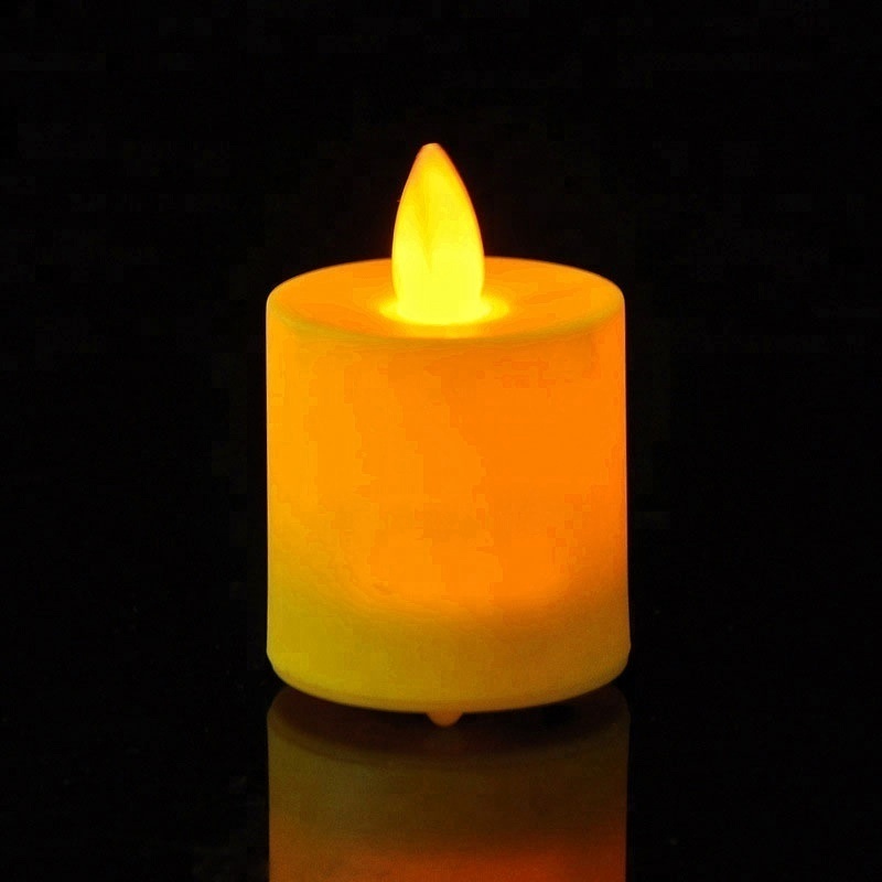 Hot Sale Home Decorative Battery Operated Flickery Flameless Plastic LED Tealight Candle