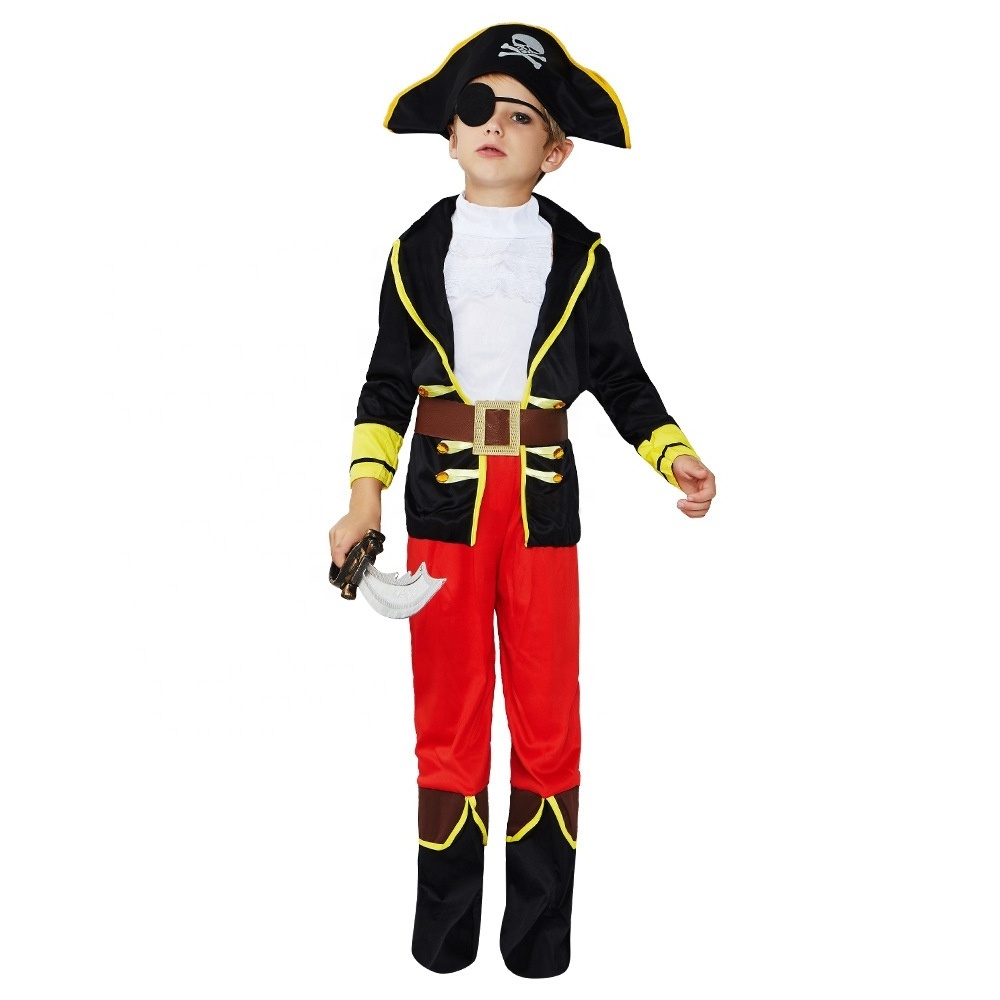 Boy Kid Child Performance Clothing Carnival Halloween Party Children Cosplay Caribbean Pirate Samurai Costume