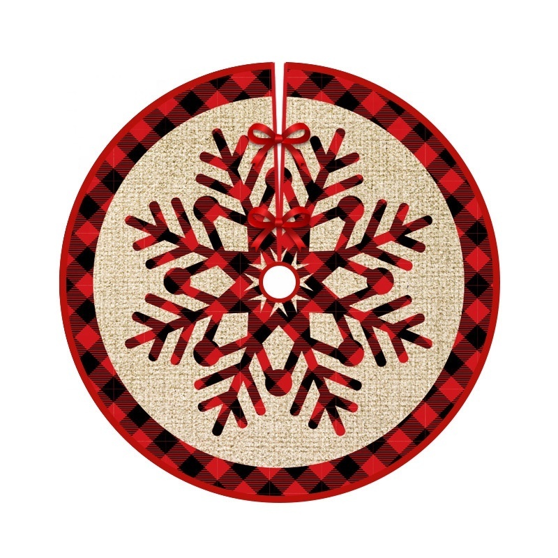 Xmas Ornaments Tree Skirt 48 Inches Snowflake Christmas Tree Skirt Party Tree Christmas Decorations