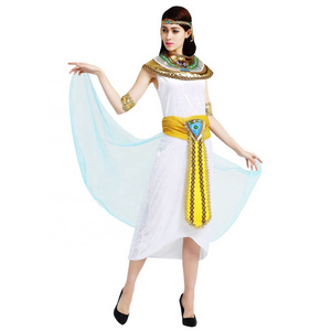 Carnival Party Halloween Cosplay Ancient Egypt Adult Women Pharaoh Cleopatra Queen Egyptian Princess Dress Costume