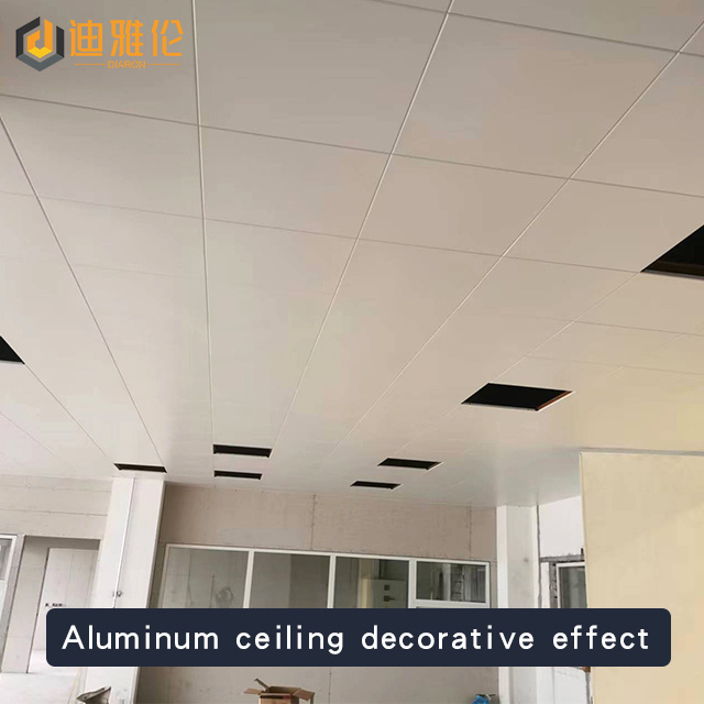 Indoor decoration aluminum buckle plate 600*600 false ceiling tiles metal aluminum panel ceiling