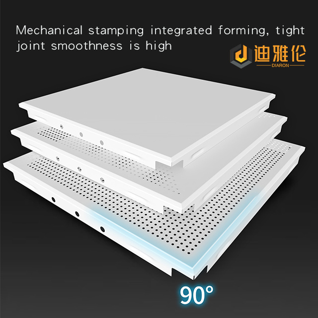 Indoor decoration aluminum buckle plate 600*600 false ceiling tiles metal aluminum panel ceiling