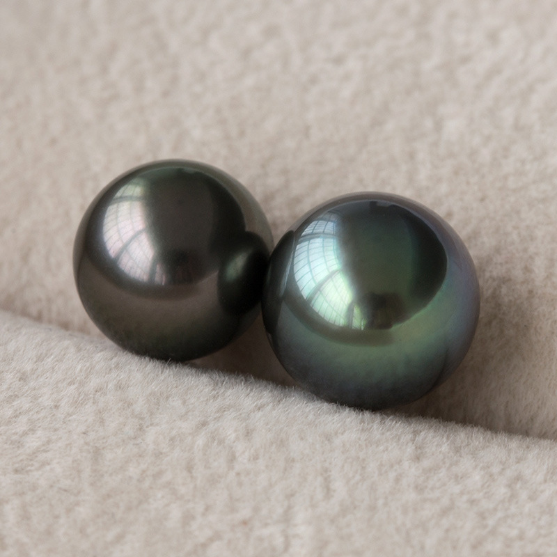 wholesale grade 4A perfect no flaw smooth 8 to 9mm black loose natural tahitian black pearl