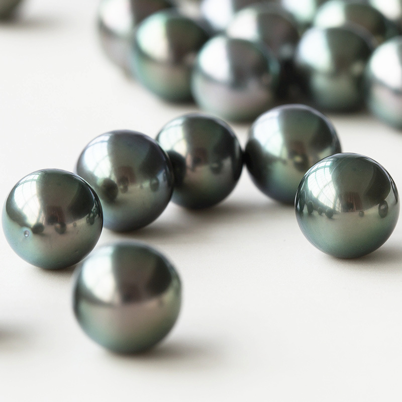 wholesale grade 4A perfect no flaw smooth 8 to 9mm black loose natural tahitian black pearl