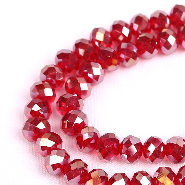 Wholesale factory price 2mm-10mm rondelle faceted AB glass crystal beads for jewelry making