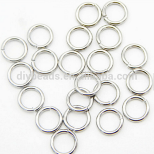 Wholesale 6mm DIY jewelry findings accessory Stainless steel open jump ring with silver plated