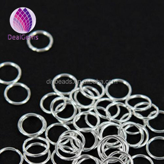 Wholesale 6mm DIY jewelry findings accessory Stainless steel open jump ring with silver plated