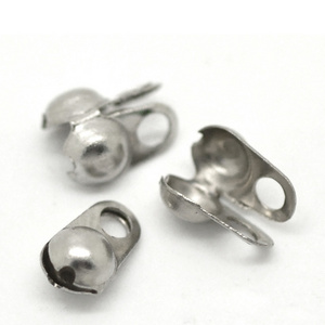 Wholesale stainless steel crimp beads set clasps bead tips for ball chain