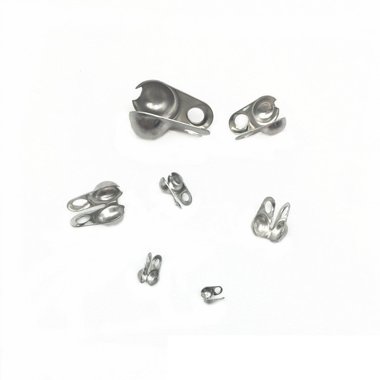 Wholesale stainless steel crimp beads set clasps bead tips for ball chain