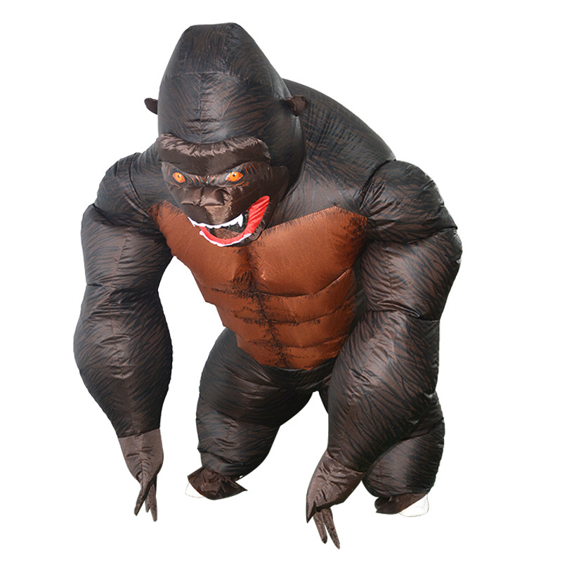 Gibbon Chimp Monkey King Kong Fancy Dress Blow Up Suit Adult Orangutan Gorilla Inflatable Costume