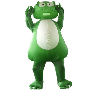 New Hot Selling Funny Green Inflatable Full Body Costume Adult Inflatable Frog Costume Christmas