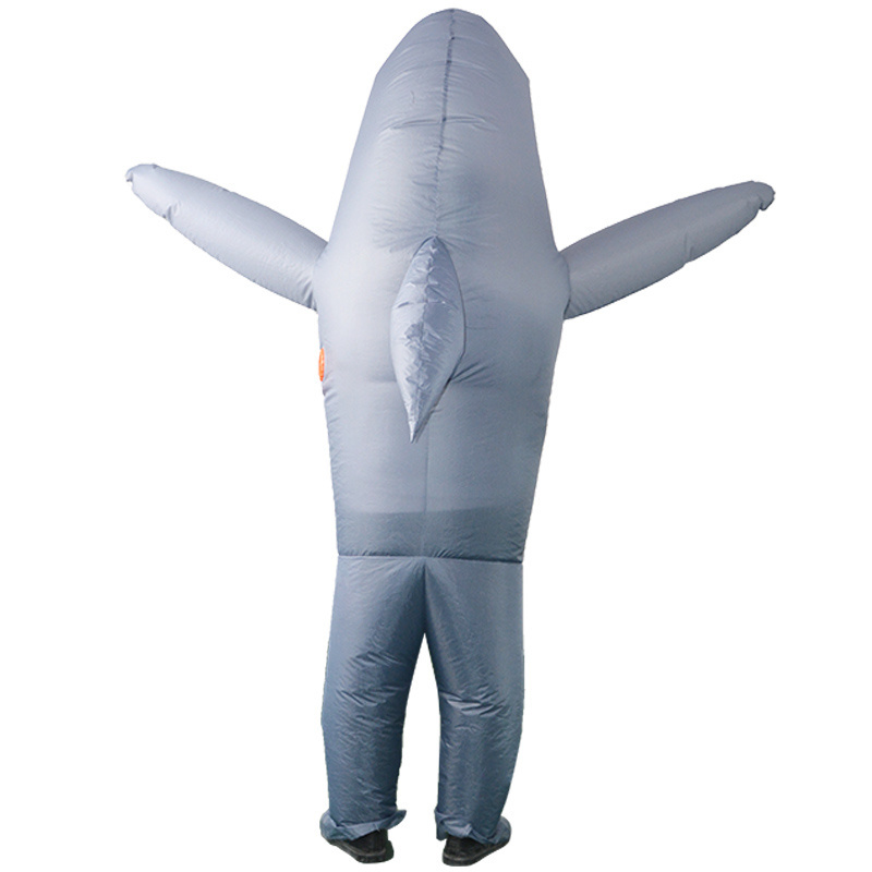 Hot Selling Funny Full Body Costume Blue Inflatable Dolphin Shark Costume For Adult