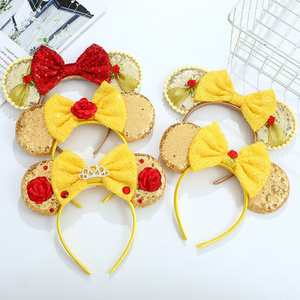 Factory supply Hair accessory Mouse Ear Sequin Headband Princess Accessories Headbands RTS