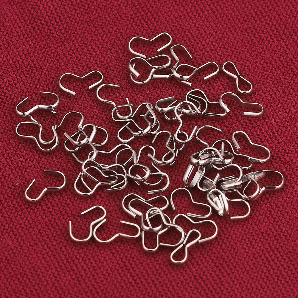 100pcs/Bag Wholesale Stainless Steel Hook End Buckle Bracelet Necklace Connector Accessories Diy Jewelry Making Supplies