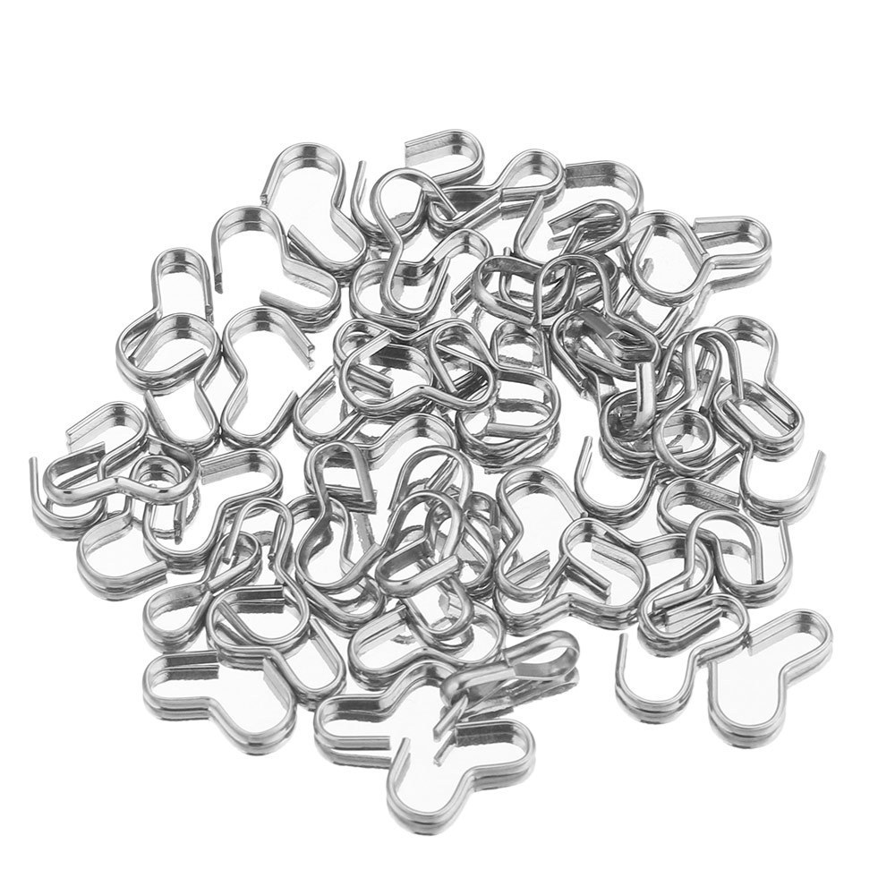 100pcs/Bag Wholesale Stainless Steel Hook End Buckle Bracelet Necklace Connector Accessories Diy Jewelry Making Supplies