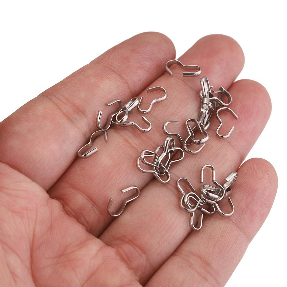 100pcs/Bag Wholesale Stainless Steel Hook End Buckle Bracelet Necklace Connector Accessories Diy Jewelry Making Supplies