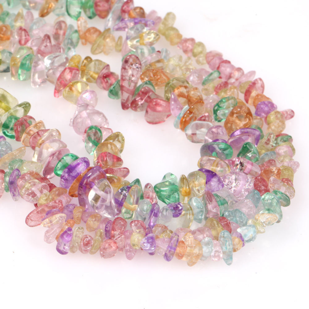 New Design Natural Spring Color Gravel Chip Crystal Glass Irregular Beads For Jewelry Making DIY Bracelet Finding Accessories