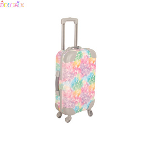 Wholesale Factory New Arrival Mini Suitcase 18 Inch American Doll Accessories Colorful Star Suitcase