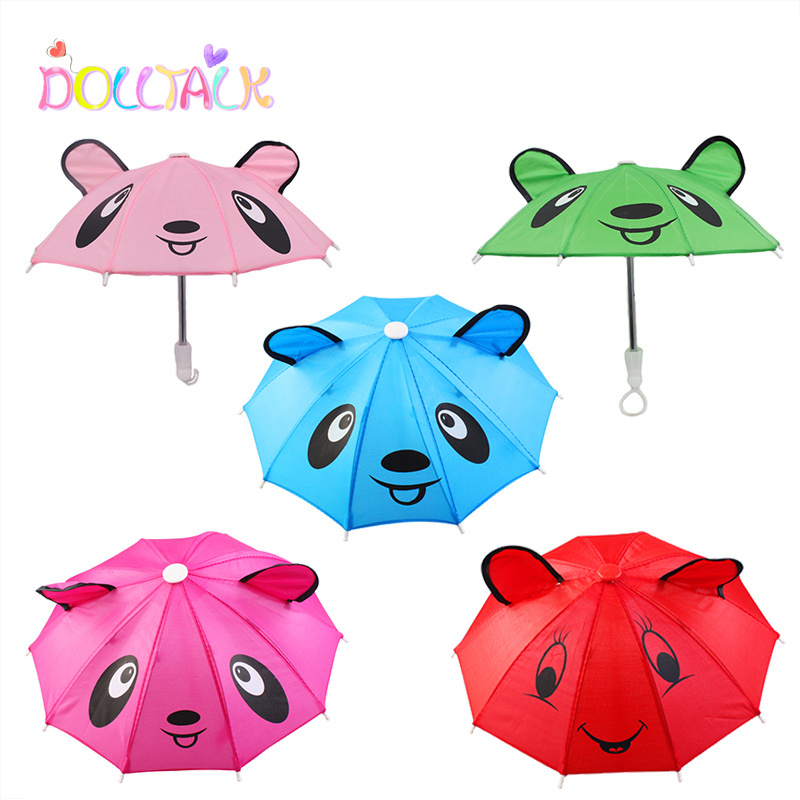 Dolltalk Brand Hot Sale 18-inch American Doll Handmade Smiley Ear Cartoon Umbrella 18 Inch Doll Accessories