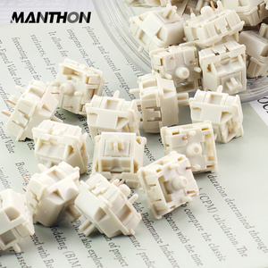 MMD V4 Ice Cream Milk White Switches 5 Pins 45g Super Smooth Complete POM Linear Switches Mechanical Keyboard Switch