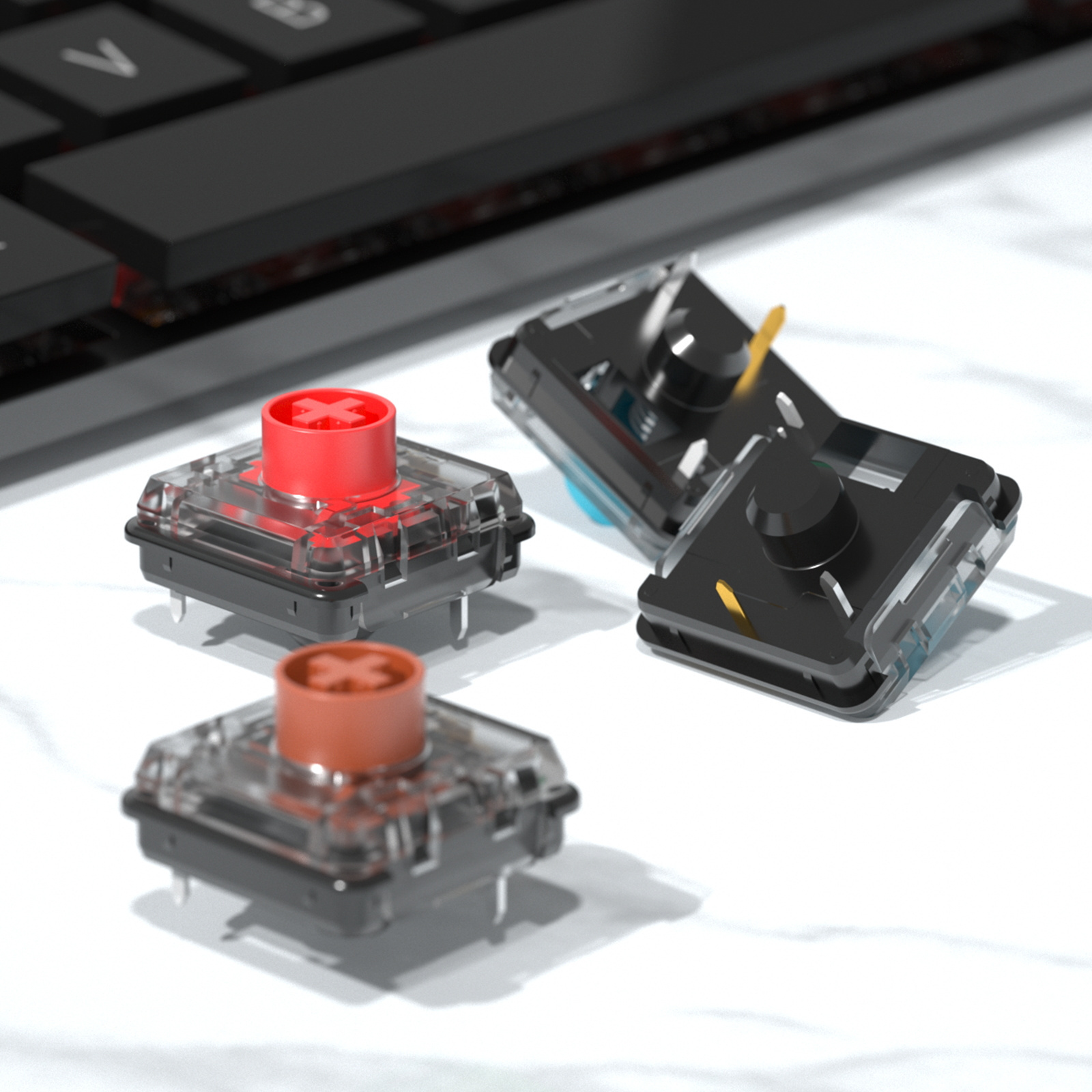 Chocolate V2 Low Profile Keyboard Switch Red/Brown/Blue Switches for Keyboard 1353 Linear Tactile Kailh Switch