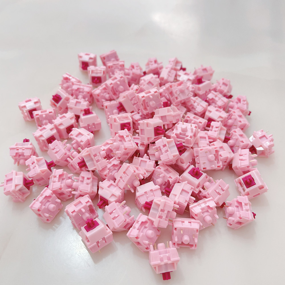 KTT Darling Switch Pink Switches Custom Cherry RGB POM Mechanical Keyboard 5Pin Switch