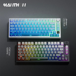 AJAZZ AK820 Wired Mechanical Keyboard Single Mode RGB 81 Keys Hot Swap Customized Ergonomic Design PC Office E-sports Keyboard