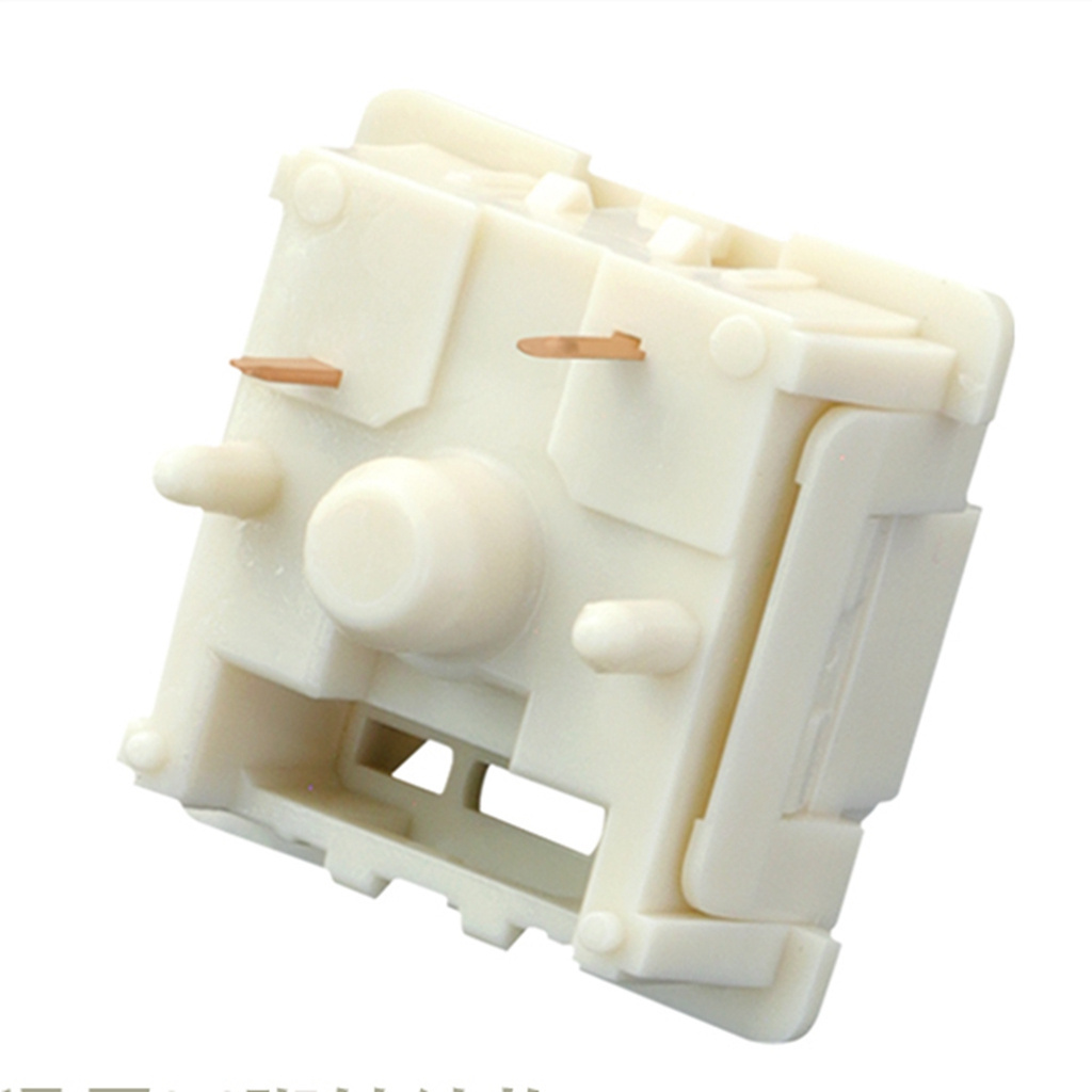 MMD V4 Ice Cream Milk White Switches 5 Pins 45g Super Smooth Complete POM Linear Switches Mechanical Keyboard Switch